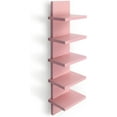 thumbnail image 1 of 5 Tier Wall Shelves Pink, Vertical Column Shelf Floating Storage Home Decor Organizer Tall Tower Design Utility Shelving Bedroom Living Room, 30.7, 1 of 17