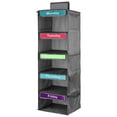 thumbnail image 1 of 5 Tier Weekly Clothes Organizer for Kids Shelf Hanging Closet Organizer Closet Hanging Shelf with 6 Sturdy Hooks for Storage, Foldable for Hats T-Shirts Bags Towels, 1 of 11