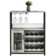 thumbnail image 1 of 5 Tier Wine Bar Rack Cabinet with Detachable Wine Rack, Bar Cabinet with Glass Holder, Kitchen Sideboard and Buffet Cabinet with Mesh Door, 1 of 7