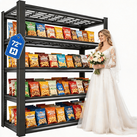 5-Tier Wire Kitchen Storage Rack,72''H × 36''W × 16''D Metal Shelving Unit,Plant Stand for Kitchen,Pantry Storage,Living Room,Laundry Rooms,Basements,Warehouse,Black