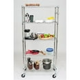 thumbnail image 1 of 5 Tier Wire Shelving Rack with Wheels, Chrome - 36 x 18 x 72 in., 1 of 1