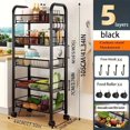 thumbnail image 1 of 5-Tier Wire Shelving Storage rack, Steel Storage Rack for Garage Office Kitchen black, 17.32" W x 10.63" D x 41.34" H, 1 of 9