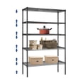 thumbnail image 1 of 5 Tier Wire Shelving Unit, Height Adjustable Wire Shelves with 2200 LBS Capacity, Metal Storage Rack Organizer for Laundry, Kitchen, Bathroom, Pantry, Closet (18"D x 42"W x 71"H, Black), 1 of 9
