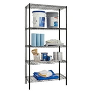 5 Tier Wire Shelving Unit Metal Storage Rack Pantry Food Shelf Plant Shelves for Kitchen Living Room Office Garage