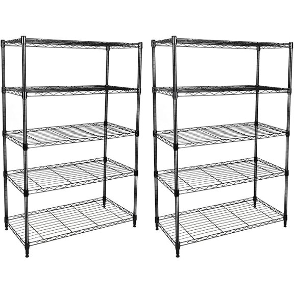 5 Tier Storage Shelves, 1250 Lbs Capacity Heavy Duty