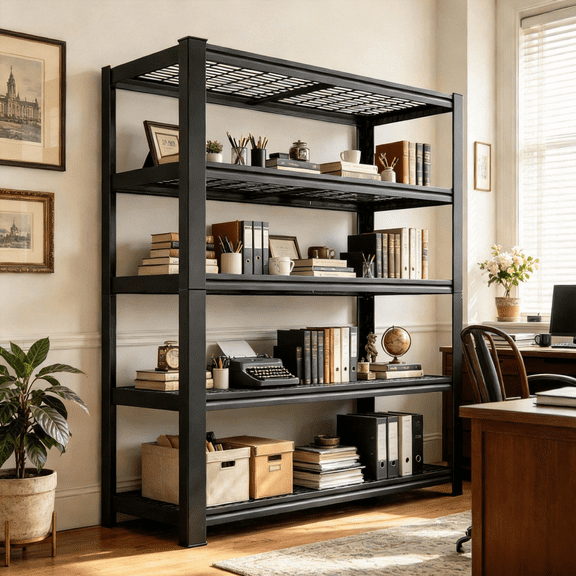 5-Tier Wire Storage Shelves,72''H × 48''W × 24''D Garage Metal Shelving Unit,Adjustable,Double-Layer Column with Reinforced Ribs,3000lbs for Kitchen,Pantry,Living Room,Laundry Room,Basement,Warehouse