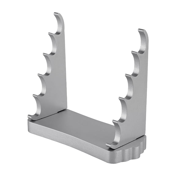 5-Tier Wooden Magic Wand Display Stand Silver Pine Wood Holder for Desktop Display Decoration Office Home Collections 7x2.7x6inch