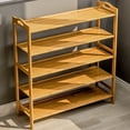 thumbnail image 1 of 5 Tiers Bamboo Shoe Rack, Shoe Shelf Storage Organizer for Hallway Closet Living Room Entryway Organizer, 1 of 5