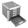 thumbnail image 1 of 5 Tiers Desktop Drawer Organizer Drawer Lockable A4 File Size Organizer for Office Desk Polishing Finish, 1 of 18