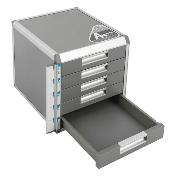 5 Tiers Desktop Drawer Organizer Drawer Lockable A4 File Size Organizer for Office Desk Polishing Finish