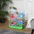 5 Tiers Hamster Cage Portable Animal Travel Carrier w/ Exercise Wheels ...