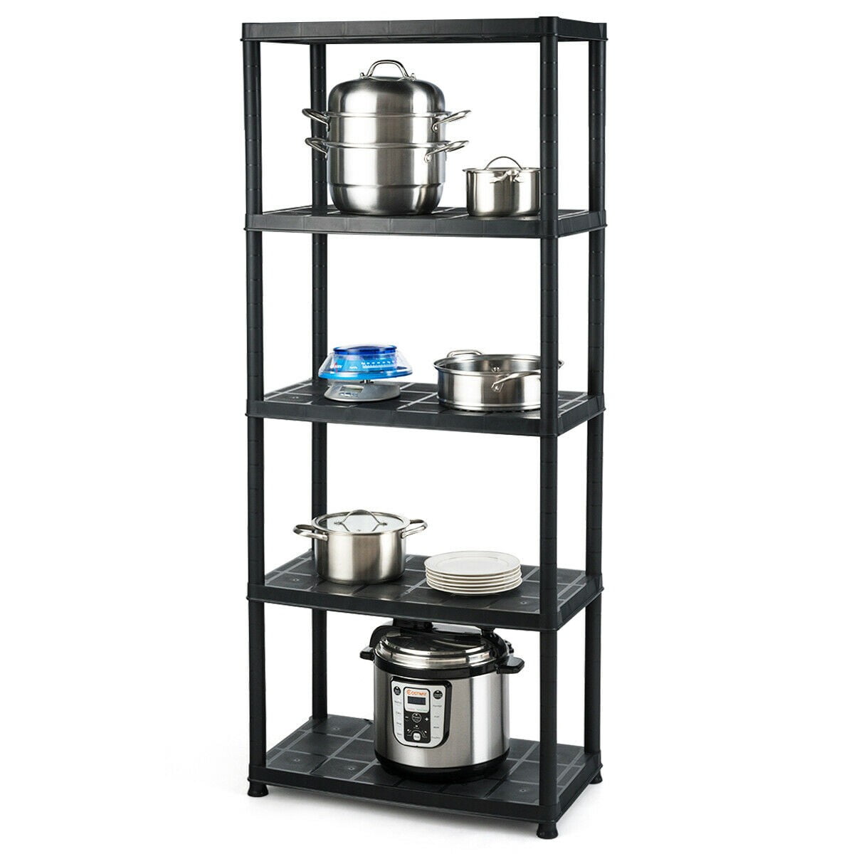 5 Tiers Storage Shelving Heavy Duty Display Stand Freestanding 73