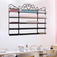 thumbnail image 1 of Nail Polish Shelf Display Rack 5 Tier Metal Wall Mount Storage Organizer Black, 1 of 19