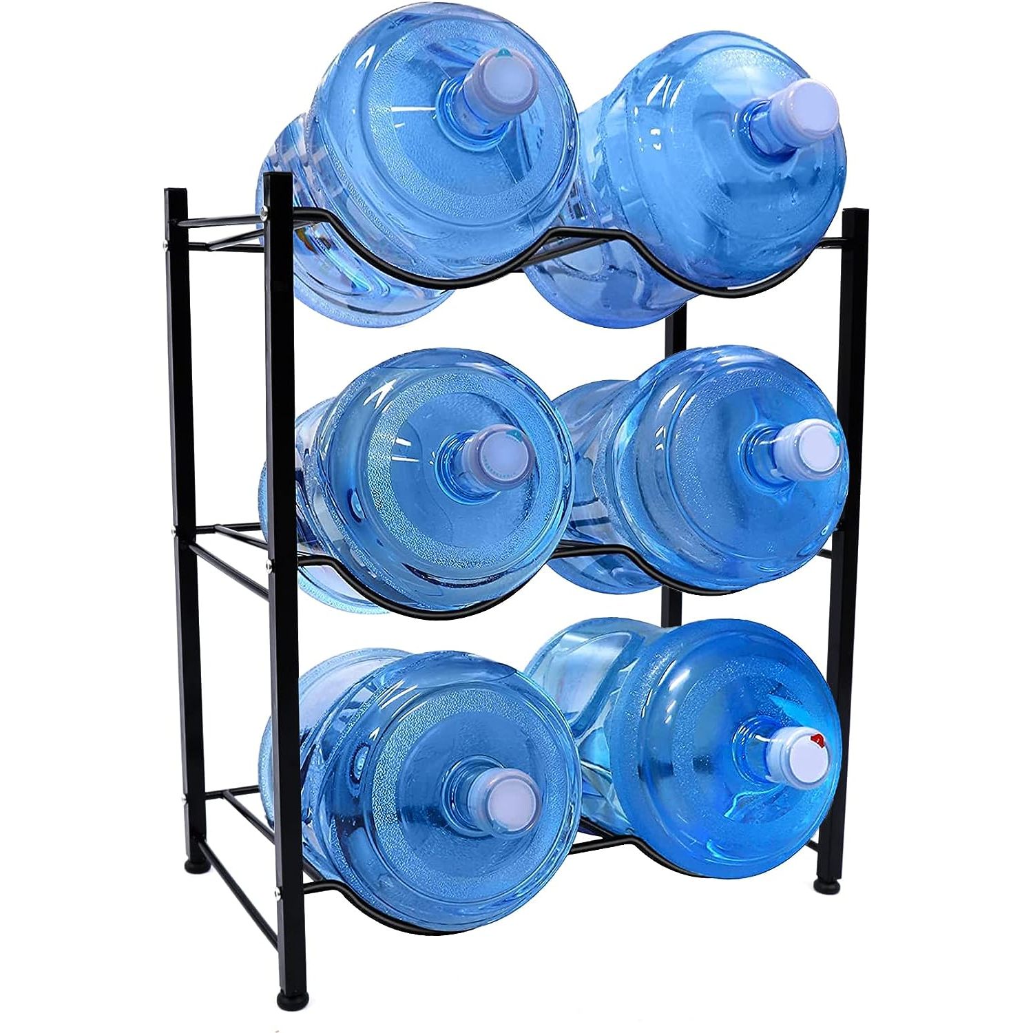 5 Tiers Water Bottle Holder, 5 Gallon Heavy Duty Water Jug Rack Water