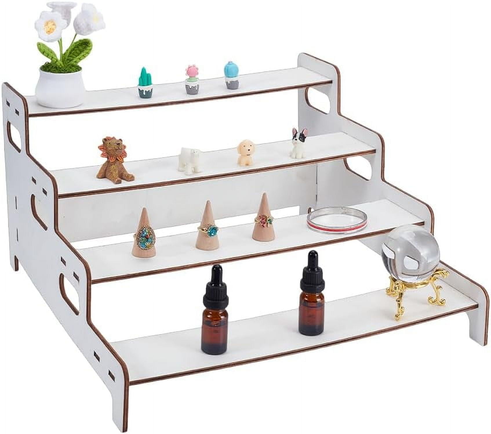 5-Tiers Wood Semicircle Dessert Display Risers Mini Cupcake Organizer ...