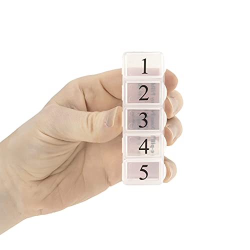5 Times A Day Pill Organizer Clear Vitamin and Medicine Pill Box
