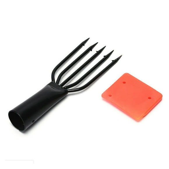 5 Tine Fish Spear Stainless Steel Barbed Fish Harpoons 5 Prong Spearhead Fork Suitable for Ponds Rivers Lakes