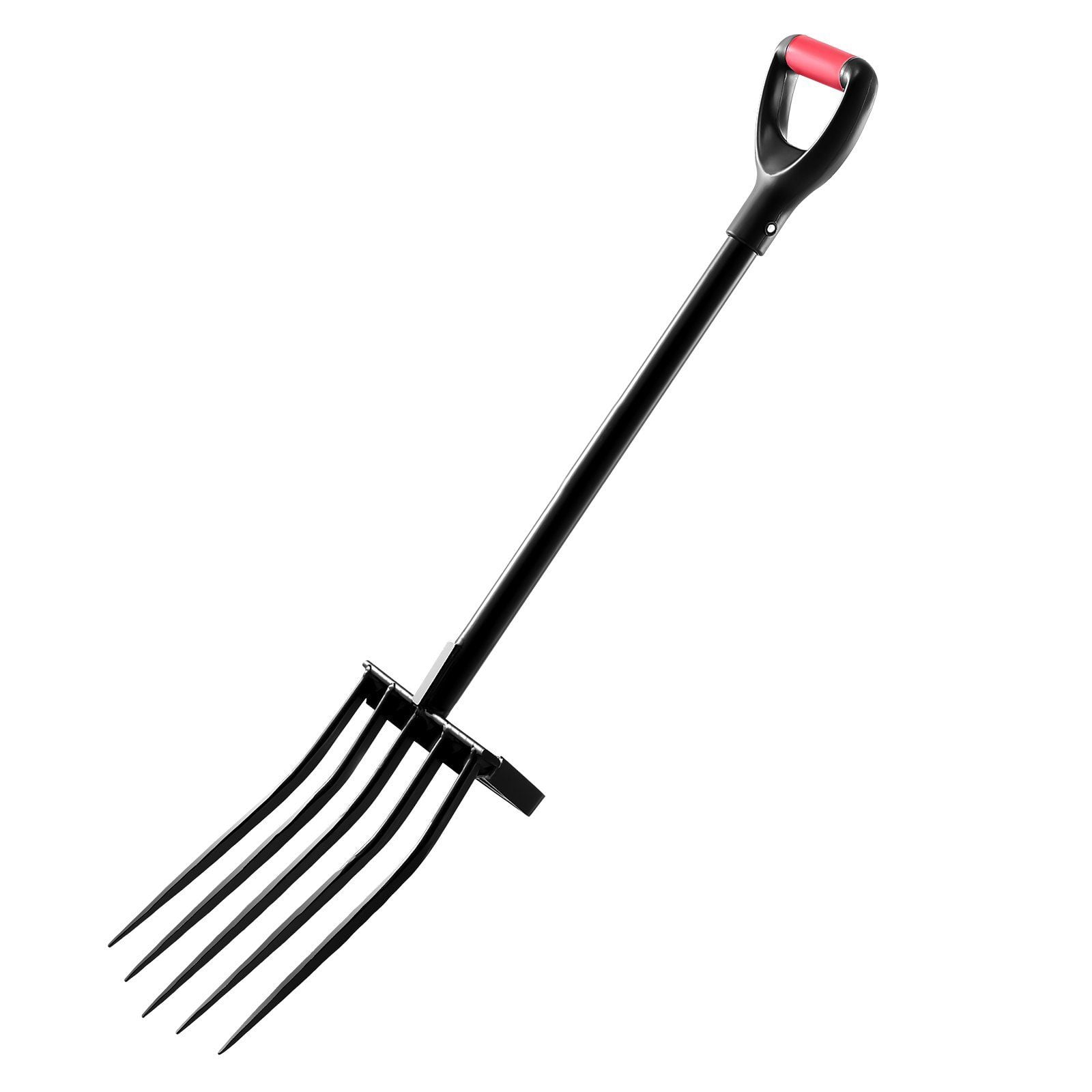 5 Tines Garden Fork Tool, 41 Inch Heavy Duty Spading Pitchfork with Metal Handle and Y Grip, Durable Non-Slip Digging Fork for Farming, Gardening, Soil Turning, Barn Work, and Landscaping Tasks