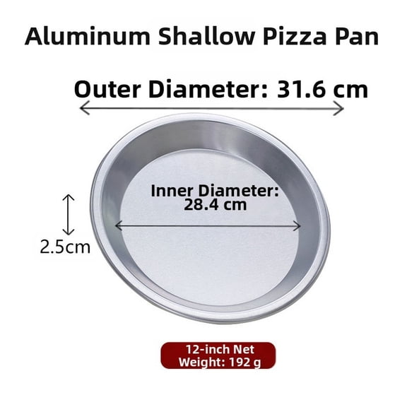 5 To 12 Inch Deep Shallow Aluminum Pizza Pan Set Anodized Baking Round Pizza