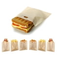 thumbnail image 1 of 5 Toaster Bags Reusable for Grilled Cheese Sandwiches | Safety Non Stick Toast Bag Microwave Heating Pastry Tools Baking Sheets, 1 of 11