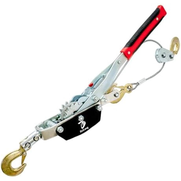 5 Ton/11,000lbs Capacity Come Along Winch with 11.5FT Steel Cable,Heavy Duty Come Along Tool with Dual Gears,3 Hooks,Hand Puller Tool$$Tools & Hardware Other