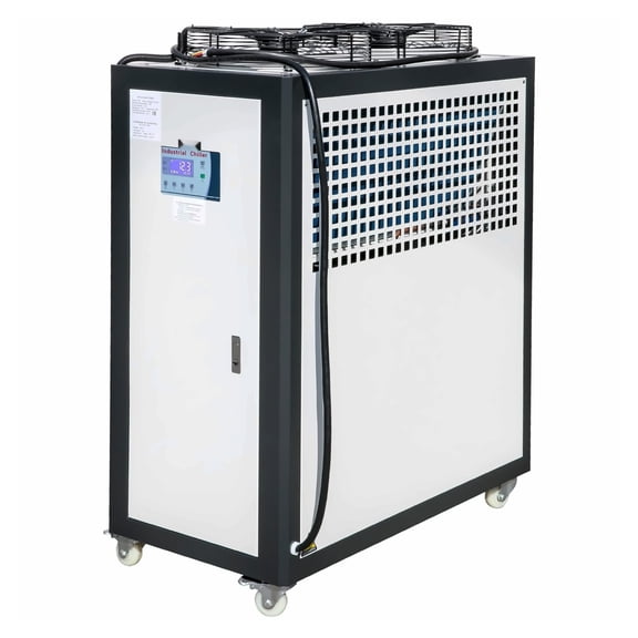 5 Ton Air Cooled Water Chiller, 5HP Industrial Chiller with Finned Condenser & Micro-Computer Control, 15KW Stainless Steel Cooling for Water Temperature Control