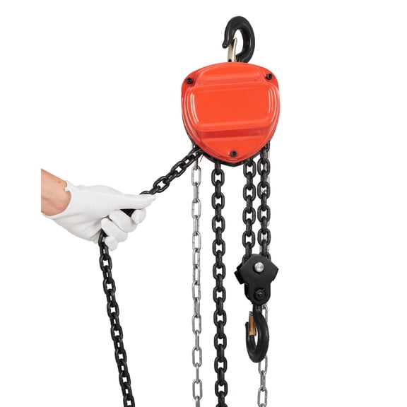 5 Ton Hand Chain Hoist, 11000 lbs Capacity, G80 Galvanized Chain Manual Chain Block, 10 FT Lift Height Heavy Duty Pulley Hoist