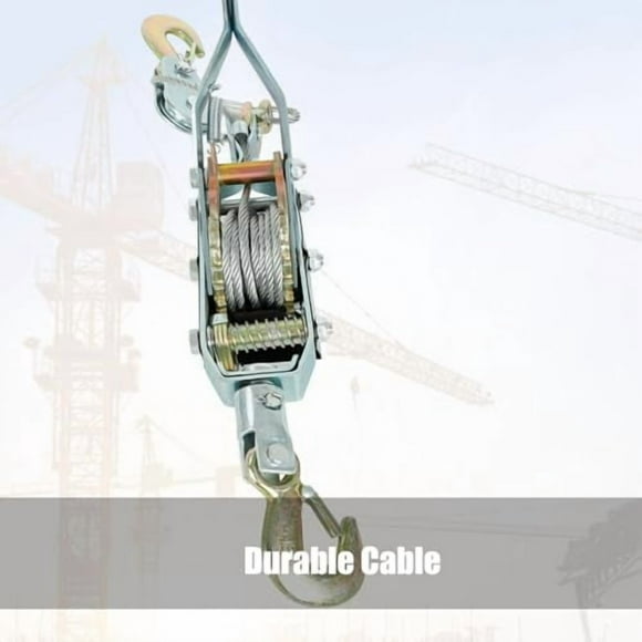 5 Ton Hand Puller Heavy Duty Winch Pull Hoist Come Along Cable Lever with 3 Hooks, Automotive Hoist Hand Winch Cable Puller Stretcher Lift