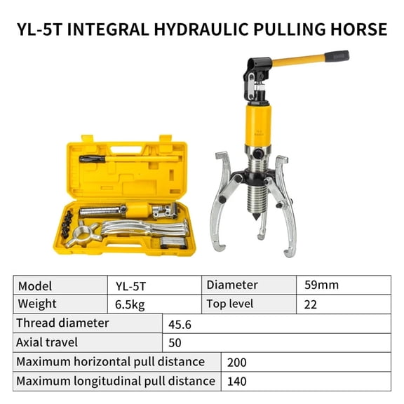 5 Ton Minitype Hydraulic ar Puller Wheel Bearing Pulling Hydraulic Bearing ar Puller Wheel Hub Separator Gara Tool