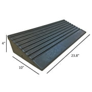 5 Ton Rubber Curb Ramp - 4" Height - End Caps - Portable - Electriduct