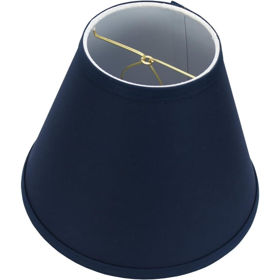 5" Top Diameter x 10" Bottom Diameter x 8" Slant Height with Clip-On Attachment for Standard Edison-Style Lightbulb (Linen Blue)