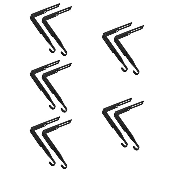 LABSERRON Black Metal Over Door Hook Hangers - Stable, Smooth, and Multipurpose