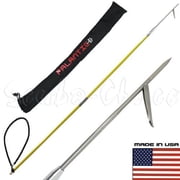 5 Travel Spearfishing Two-Piece Fiber Glass Pole Spear 1 Single Barb Tip & Bag