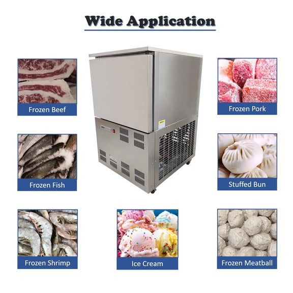 5-Tray Freezer Box Blast Chiller Freezer 220v -45 to -25 Low-Temperature Air-Cooled