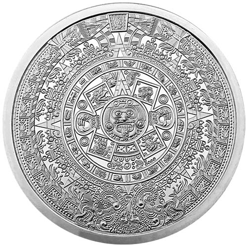 GOLDEN STATE MINT 5 Troy oz Aztec Calendar Silver Round .999 Fine