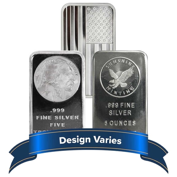 5 Troy oz Hallmarked Silver Bar .999 Fine Secondary Market