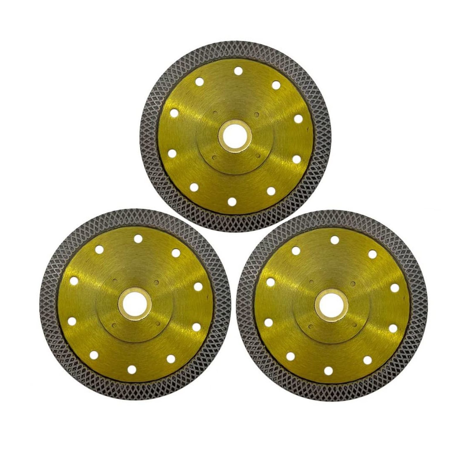 FACHLICH 5 Inch Mesh Turbo Rim Diamond Blades - 2 Pack For Cutting Tile, Porcelain, Granite, Marble