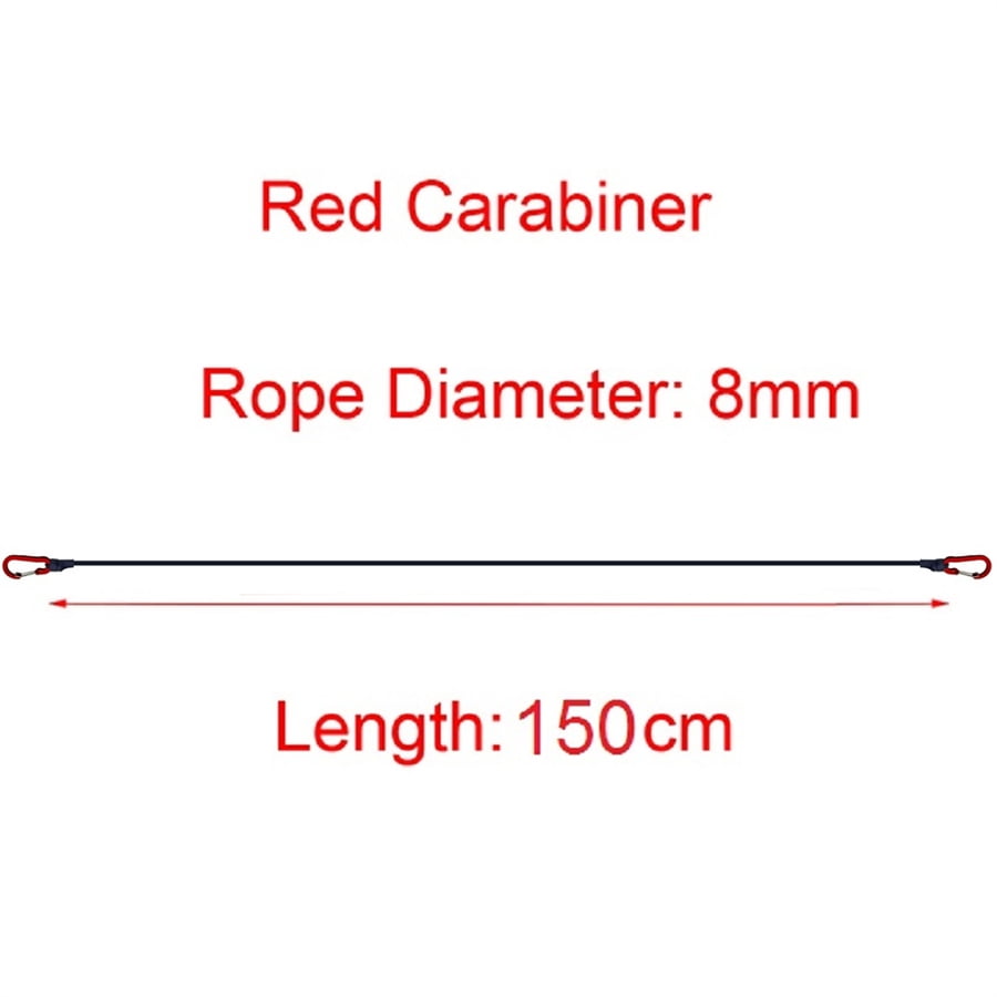 5 Types Stretch Elastic Ropes 8MM Bungee Cords With Hooks Lightweight ...