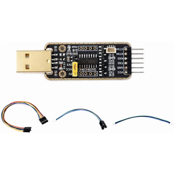 for 5 USB to UART Debugger Module,6PIN/3PIN Cable Connecting with 5,High Baud Rate Transmission,Supports Mac, Linux, Android, Windows 7/8/8.1/10/11, Black