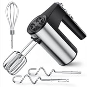 TINANA 5 Speed Electric Hand Mixer with Turbo, 1 Whisk, 2 Beaters, 2 Dough Hooks, Food Beater for Kitchen Baking Cakes, Eggs, Cream