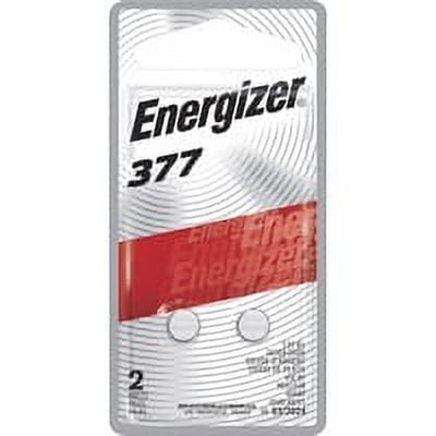 Energizer 377 Silver Oxide Button Battery, 2 Pack - For Multipurpose - SR66 - 1.6 V DC - 24 mAh - Silver Oxide - 2 / Pack Energizer 377 Silver Oxide Button Battery, 2 Pack - For Multipurpose - SR66 - 1.6 V DC - 24 mAh - Silver Oxide - 2 / Pack