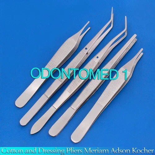 5 Utility Tweezers Serrated Tips & Grip General Pliers Toolmakers, Mechanics