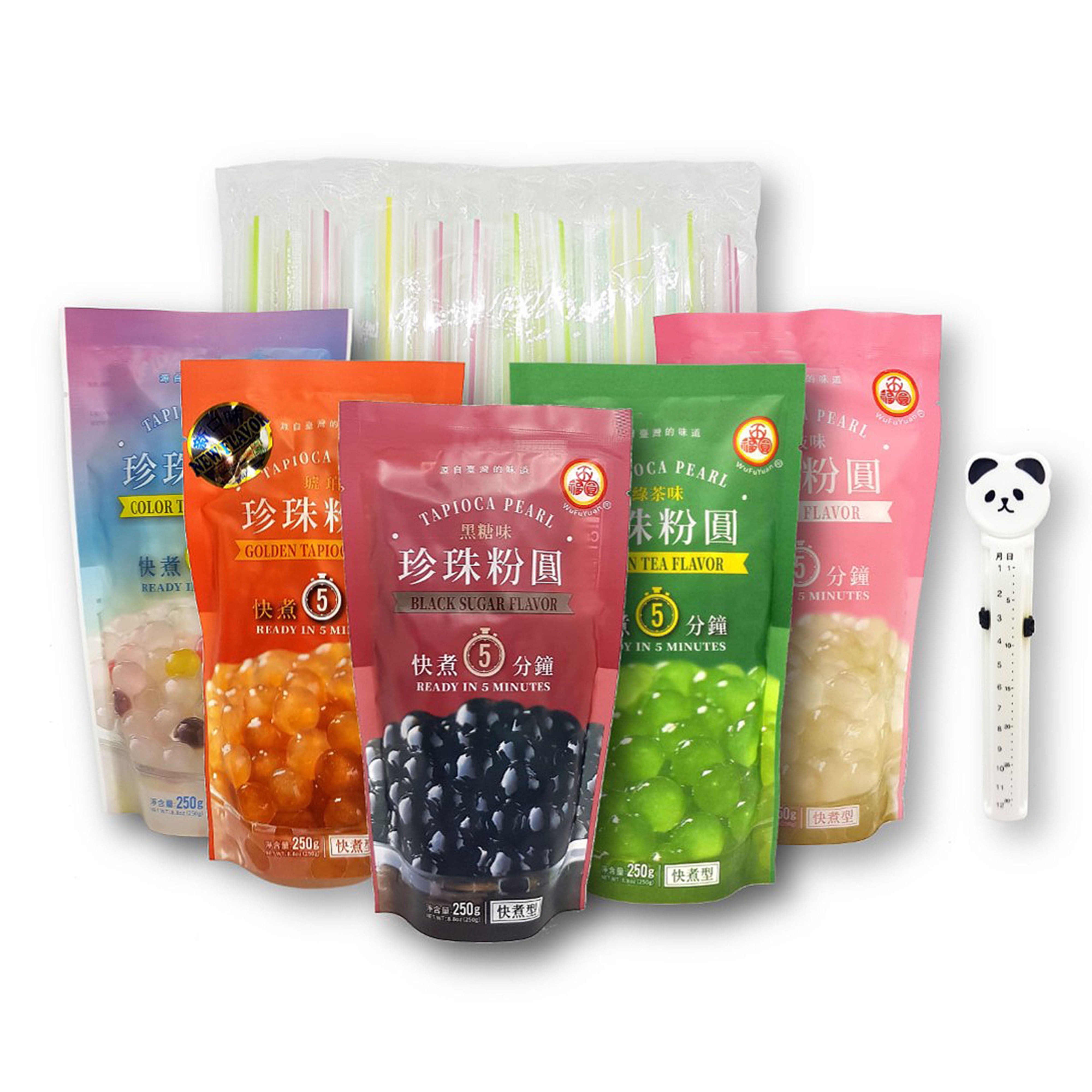  PINK 8 Boba Bubble Tea Straws by Buddha Bubbles Boba 50 Count  : Health & Household
