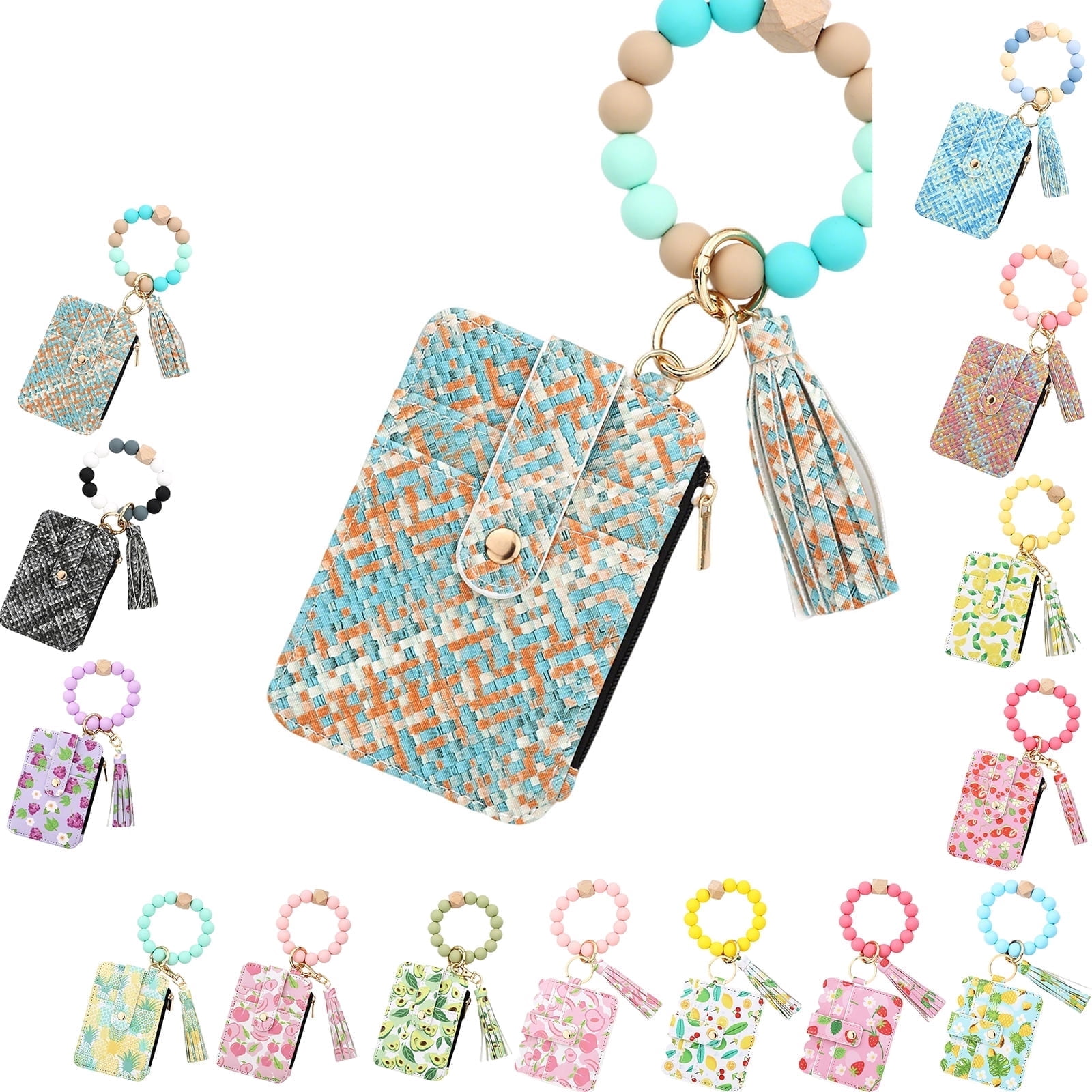 Decorated Keychains Under 5 Vggrvlo Women Boho Beaded Wallet Keychain Black+Friday Women ...