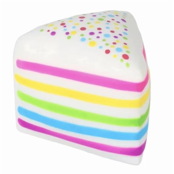 5" Viral Rainbow Layer Cake Squishy Toys - Smush Mart Giant Dessert Squishy - Soft Sensory Stress Relief Tools for Teens - Fun Novelty Gift for Holiday