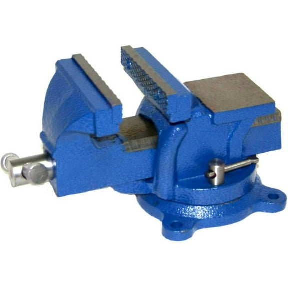 5" Vise With Anvil Swivel Locking Base Table Top Clamp Heavy Duty Steel