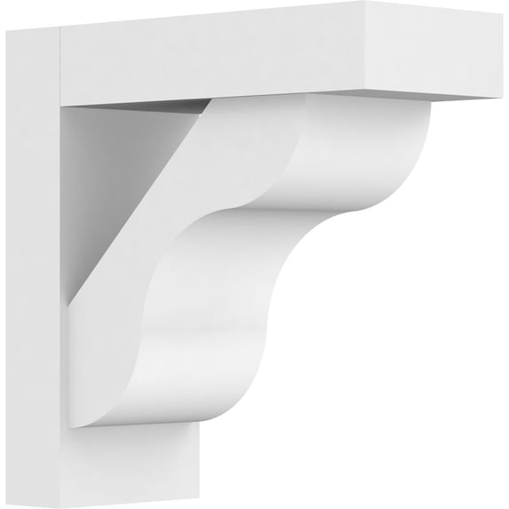 5"W X 12"D X 12"H Standard Carmel Architectural Grade Pvc Bracket With Block Ends