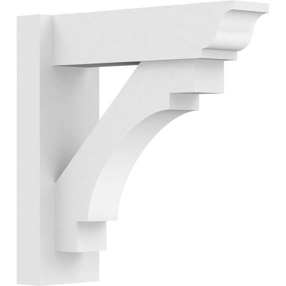 5"W X 16"D X 16"H Merced Architectural Grade PVC Outlooker with Traditional Ends
