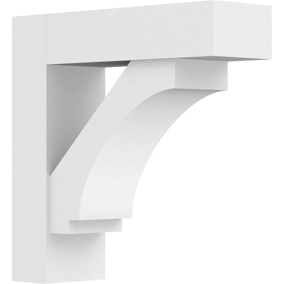 5"W X 16"D X 16"H Standard Imperial Architectural Grade Pvc Bracket With Block Ends