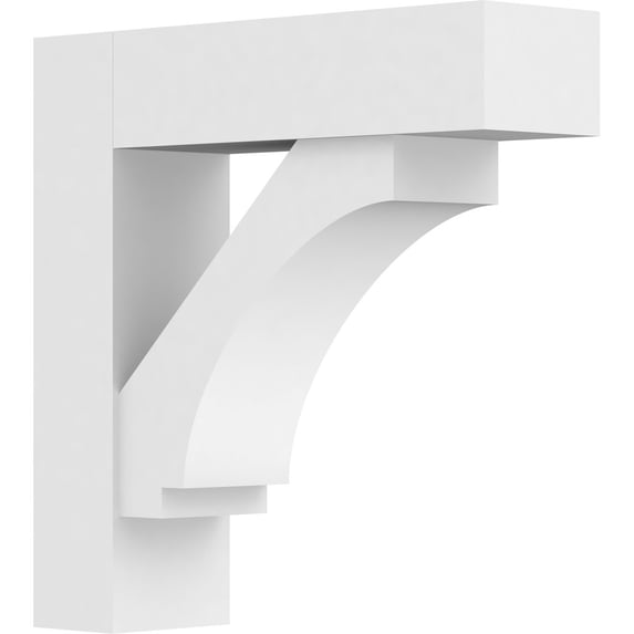 5"W X 18"D X 18"H Standard Imperial Architectural Grade Pvc Bracket With Block Ends